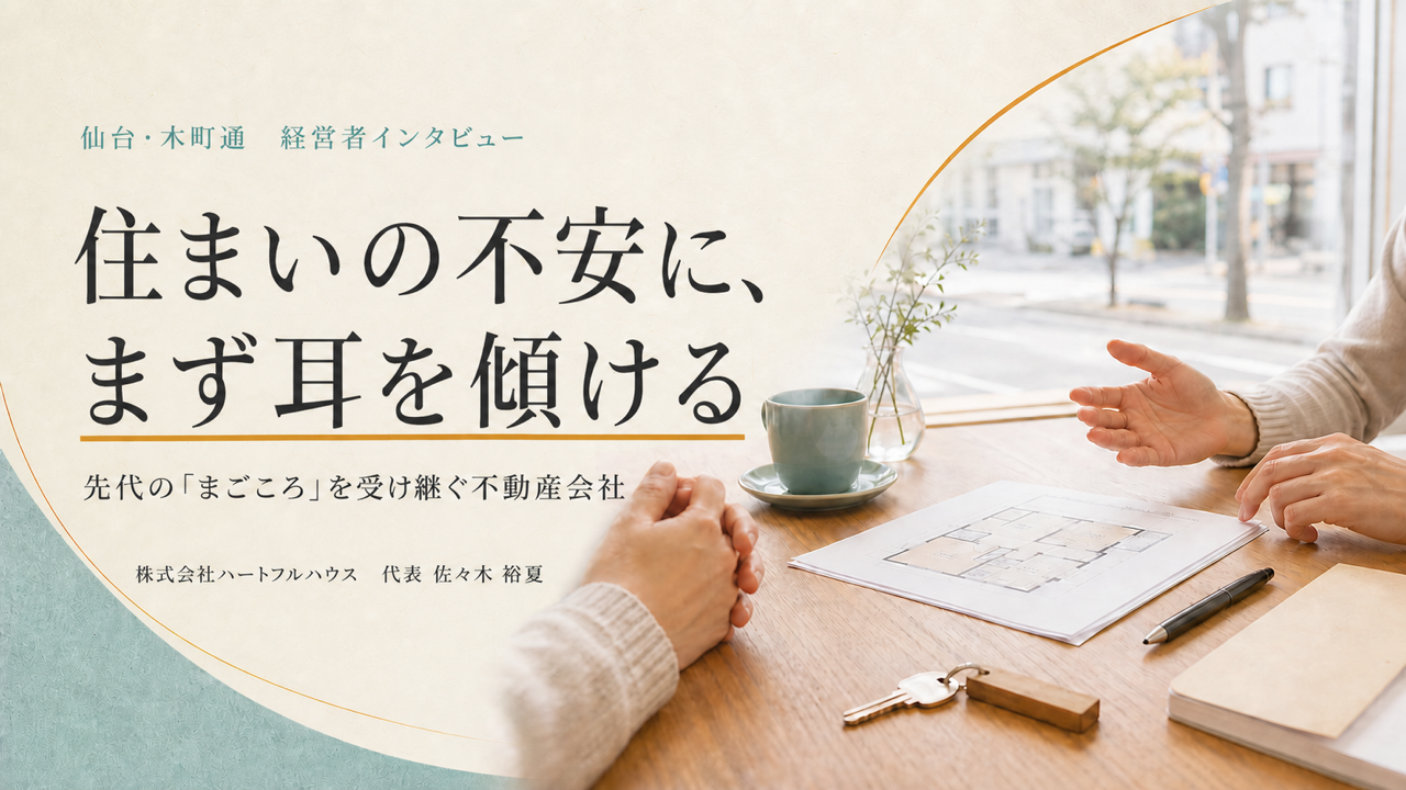 仙台の賃貸・不動産相談｜「まず話を聞く」を受け継ぐ 株式会社ハートフルハウス